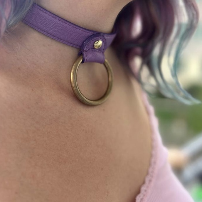 Purple Collar Details