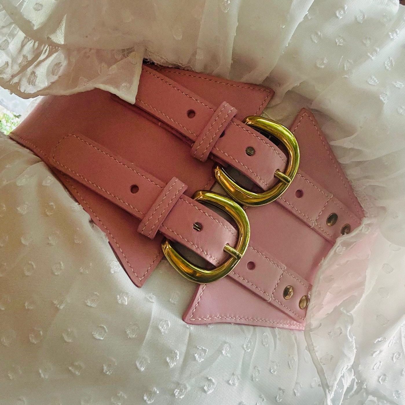 Pink Corset Belt Close-up Pink Corset Belt Close-up