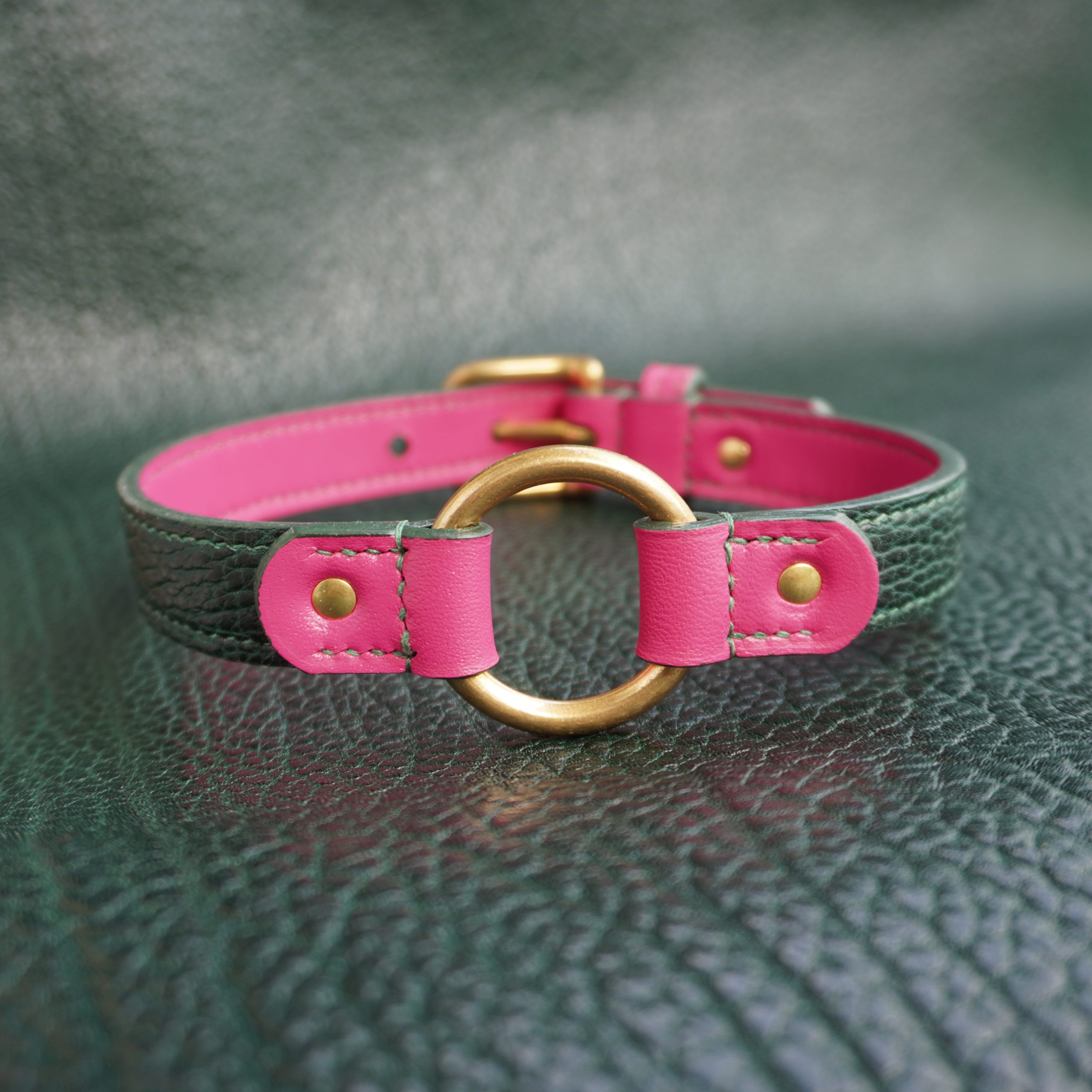 Two-Tone Choker Green-Pink
