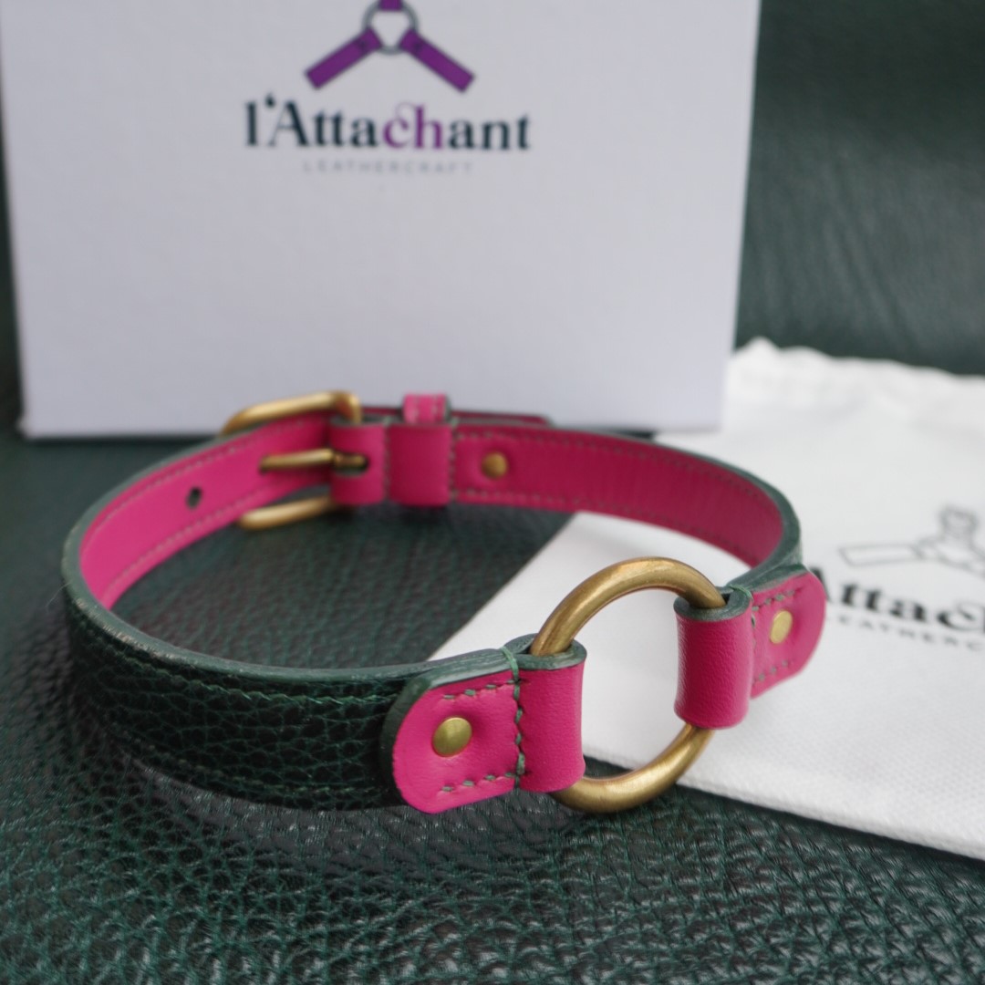Two-Tone Choker Green-Pink Packaging