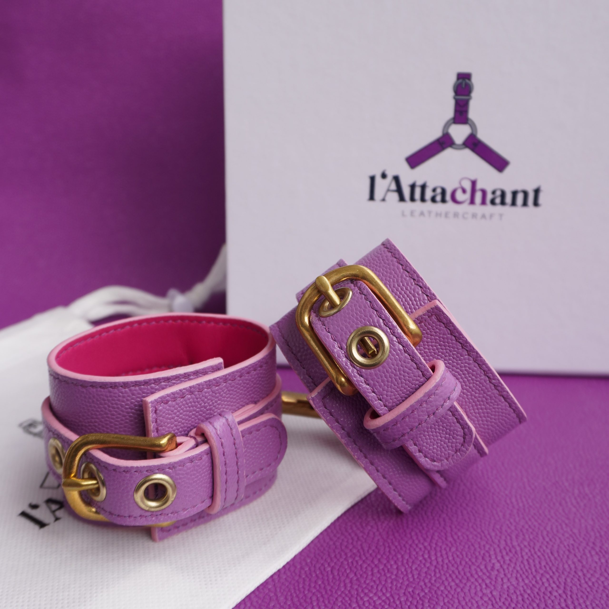 Purple Handcuffs With Packaging