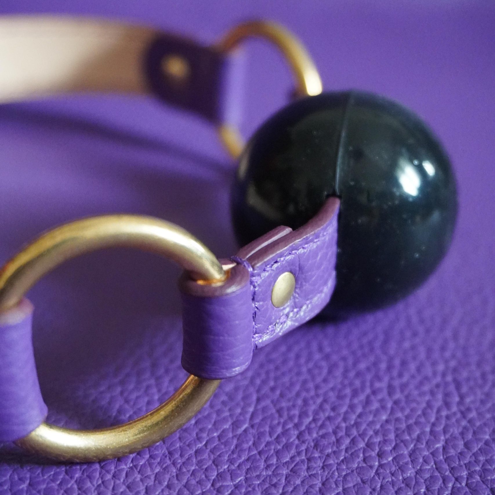 Ball Gag Purple Closeup