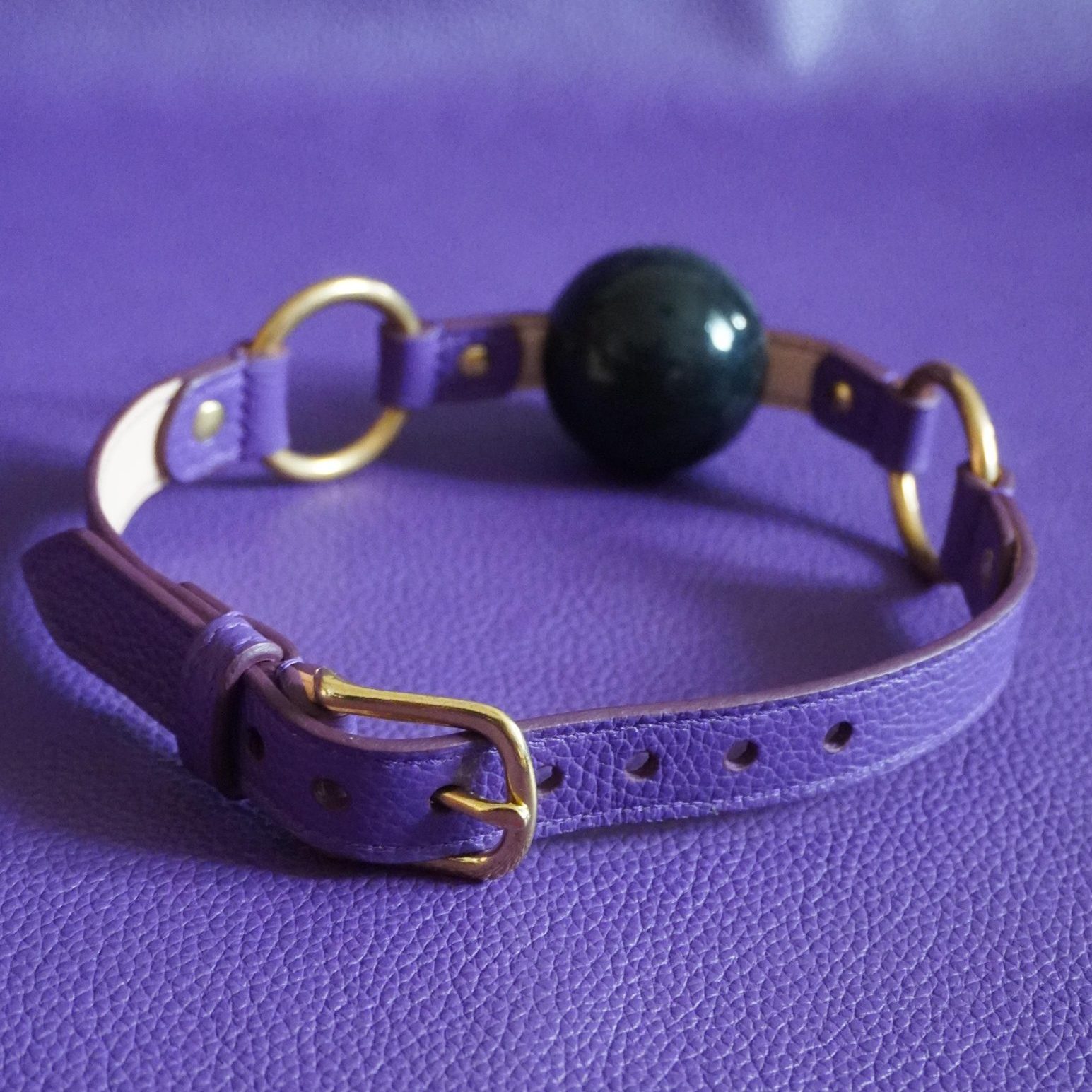 Ball Gag Purple Back